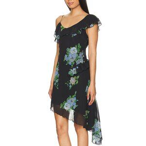 new FREE PEOPLE Alma Pink Midi Dress Dark Combo